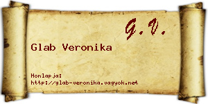 Glab Veronika névjegykártya